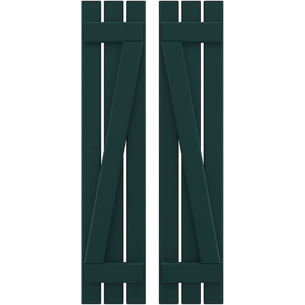 Ekena Millwork Americraft 3-Board (2 Batten) Wood Spaced Board-n-Batten Shutters w/ Z-Bar, ARW102SB311X77FGH, PR ARW102SB311X77FGH - main